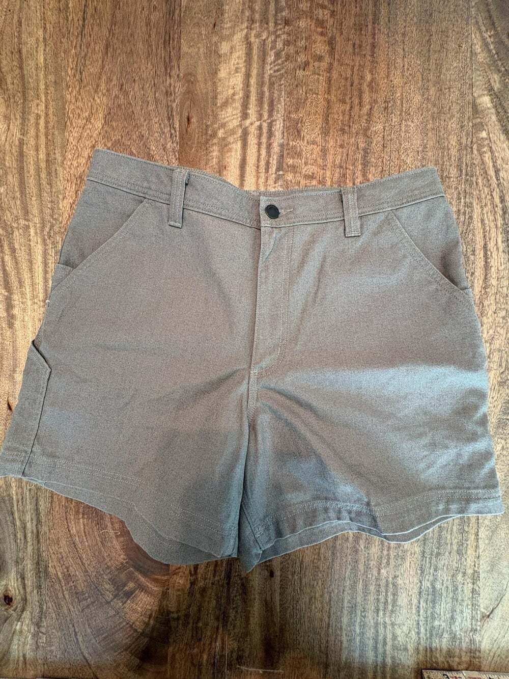 Patagonia All Seasons Shorts Womens 12 Gray Hemp Canvas Utility Workwear Pockets